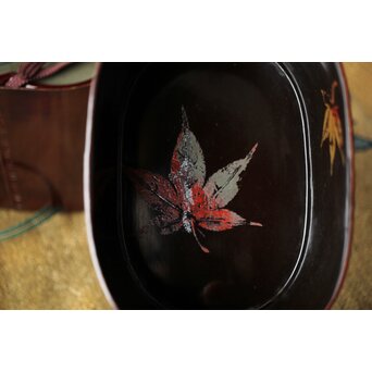 松枝不入 雪月花 竹茶箱　Q364 