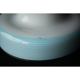 乳白青色輪線 千段巻電笠 照明　A473 