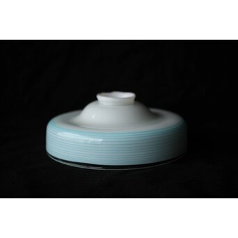 乳白青色輪線 千段巻電笠 照明　A473 