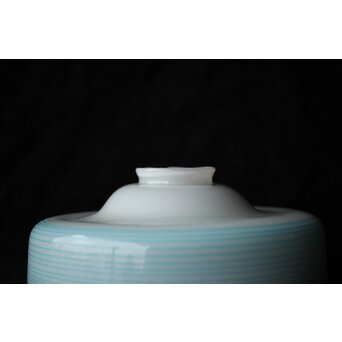 乳白青色輪線 千段巻電笠 照明　A473 