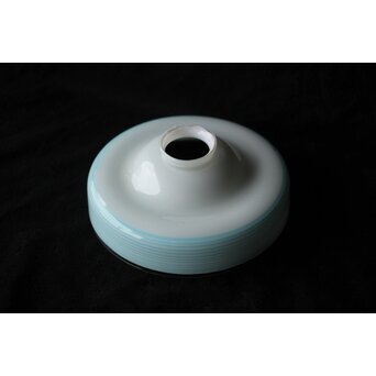 乳白青色輪線 千段巻電笠 照明　A473 