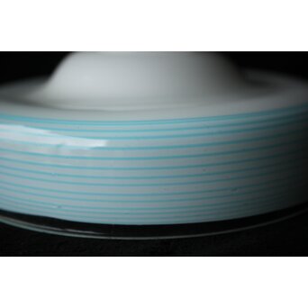 乳白青色輪線 千段巻電笠 照明　A473 