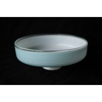 乳白青色輪線 千段巻電笠 照明　A473 