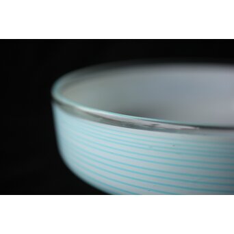 乳白青色輪線 千段巻電笠 照明　A473 