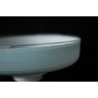 乳白青色輪線 千段巻電笠 照明　A473 