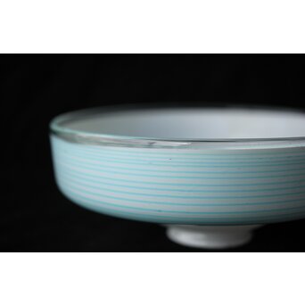 乳白青色輪線 千段巻電笠 照明　A473 