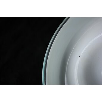 乳白青色輪線 千段巻電笠 照明　A473 