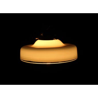 乳白青色輪線 千段巻電笠 照明　A473 