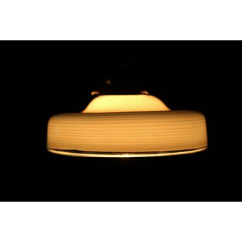 乳白青色輪線 千段巻電笠 照明　A473 