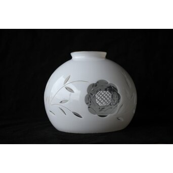 乳白色 外切子電笠 照明　A475 