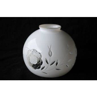 乳白色 外切子電笠 照明　A475 