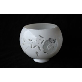 乳白色 外切子電笠 照明　A475 