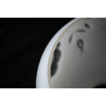 乳白色 外切子電笠 照明　A475 