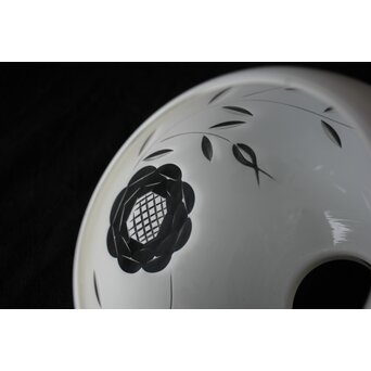 乳白色 外切子電笠 照明　A475 