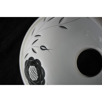 乳白色 外切子電笠 照明　A475 