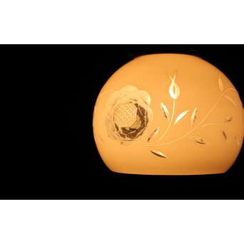 乳白色 外切子電笠 照明　A475 