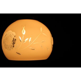 乳白色 外切子電笠 照明　A475 