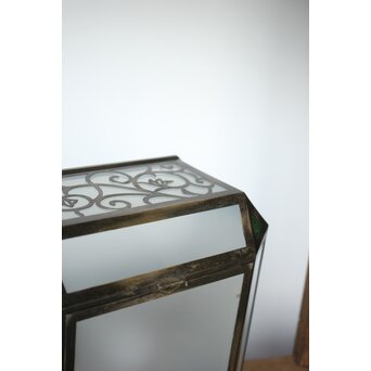 唐草文 色ガラス シャンデリア照明　A478Y 