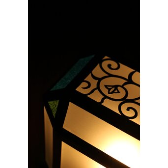 唐草文 色ガラス シャンデリア照明　A478Y 