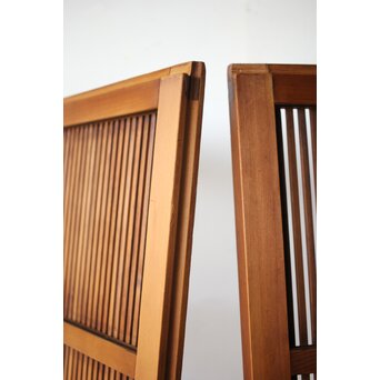 面取格子 細身格子戸 2枚1組　L1132 内一枚の側面　溝あり