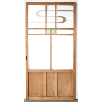 流水文 ダイア緑色ガラス戸　GD0228 ウラ