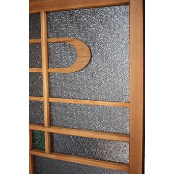 流水文 ダイア緑色ガラス戸　GD0228 