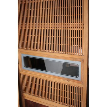 障子枠付 格子戸 3枚1組　L1133 デザインガラス