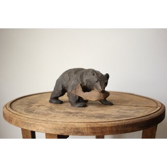 北海道 仁木産か 木彫熊　X463