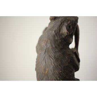 北海道 仁木産か 木彫熊　X463 