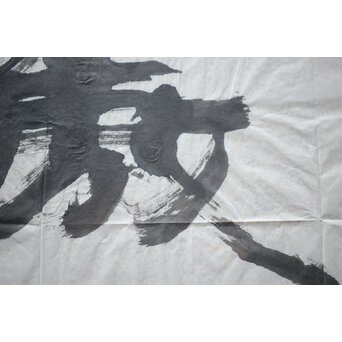 書家 上條信山【寄傲】まくり 額装　Z520 