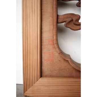 井波彫刻 野村清雲 細密木彫雲鶴 欄間 2枚1組　R0411Y 