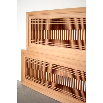 中型 変則筬欄間 2枚1組　R0412 