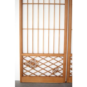 雲竜ガラス 組子書院 2枚1組　R0414 