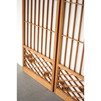 雲竜ガラス 組子書院 2枚1組　R0414 