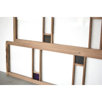 色ガラス欄間 2枚1組　R0415 