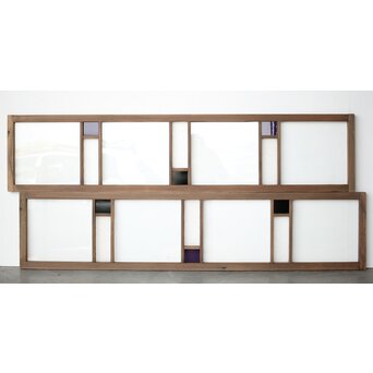 色ガラス欄間 2枚1組　R0415