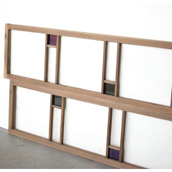 色ガラス欄間 2枚1組　R0415 