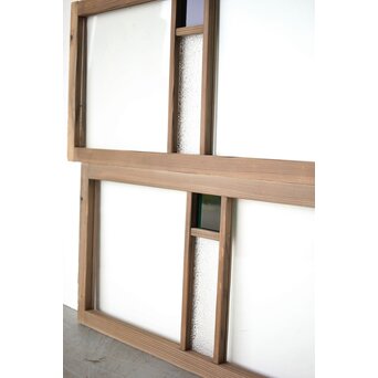 色ガラス欄間 2枚1組　R0415 