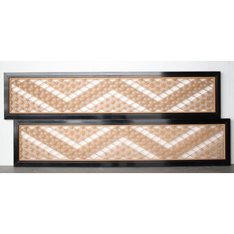 黒枠3種組子欄間 2枚1組　R0416