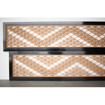 黒枠3種組子欄間 2枚1組　R0416 