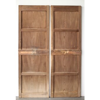 中型欅一枚板門扉一対　W0157 ウラ