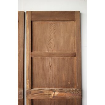 中型欅一枚板門扉一対　W0157 