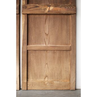 中型欅一枚板門扉一対　W0157 