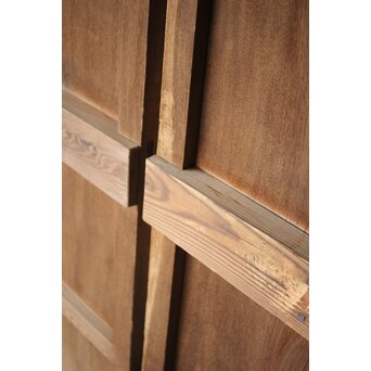 中型欅一枚板門扉一対　W0157 