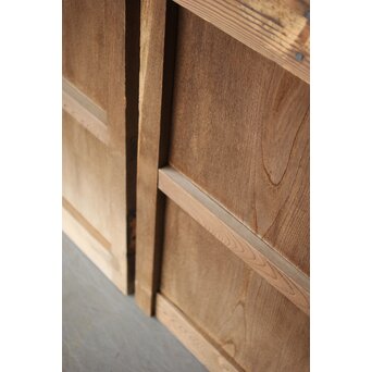 中型欅一枚板門扉一対　W0157 