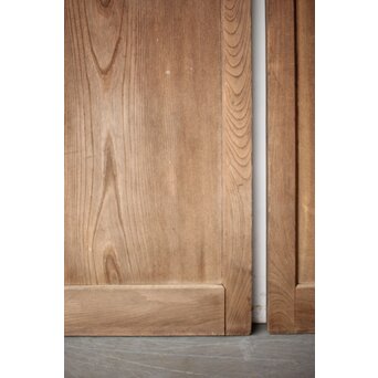 中型欅一枚板門扉一対　W0157 