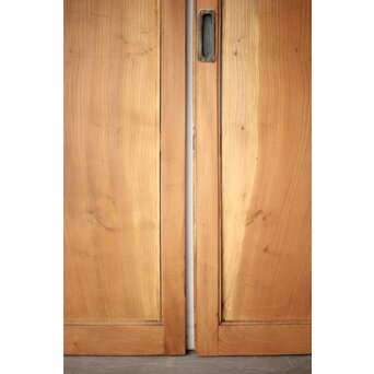 総欅 格子障子戸 2枚1組　L1135 