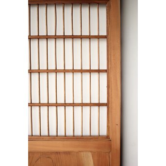 総欅 格子障子戸 2枚1組　L1135 
