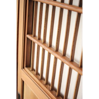 総欅 格子障子戸 2枚1組　L1135 