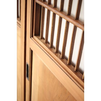 総欅 格子障子戸 2枚1組　L1135 